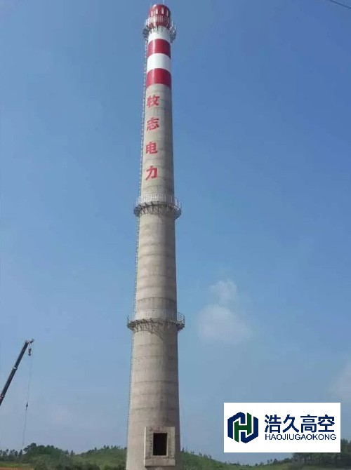 广西120米烟囱新建