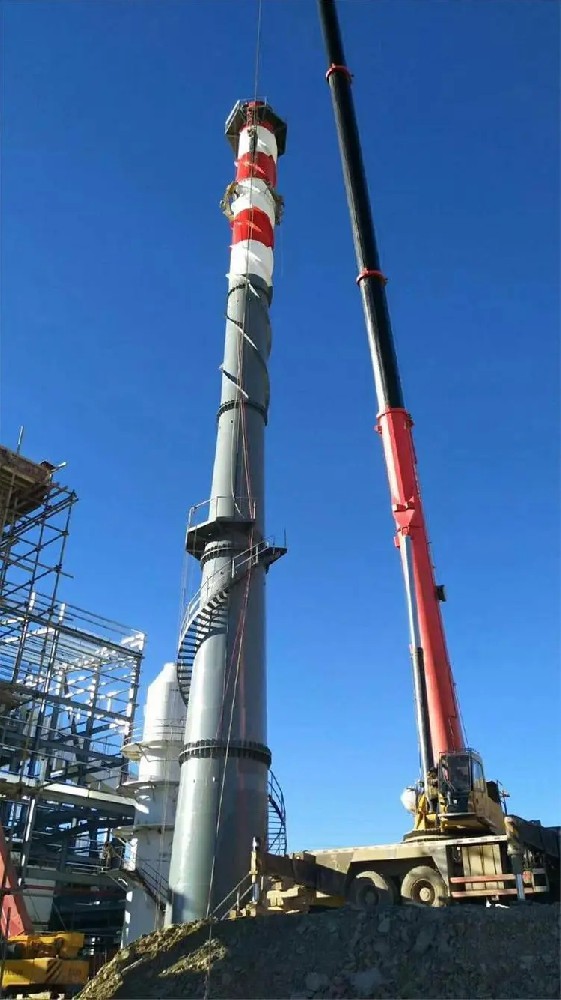 海南30米钢烟囱吊装方案