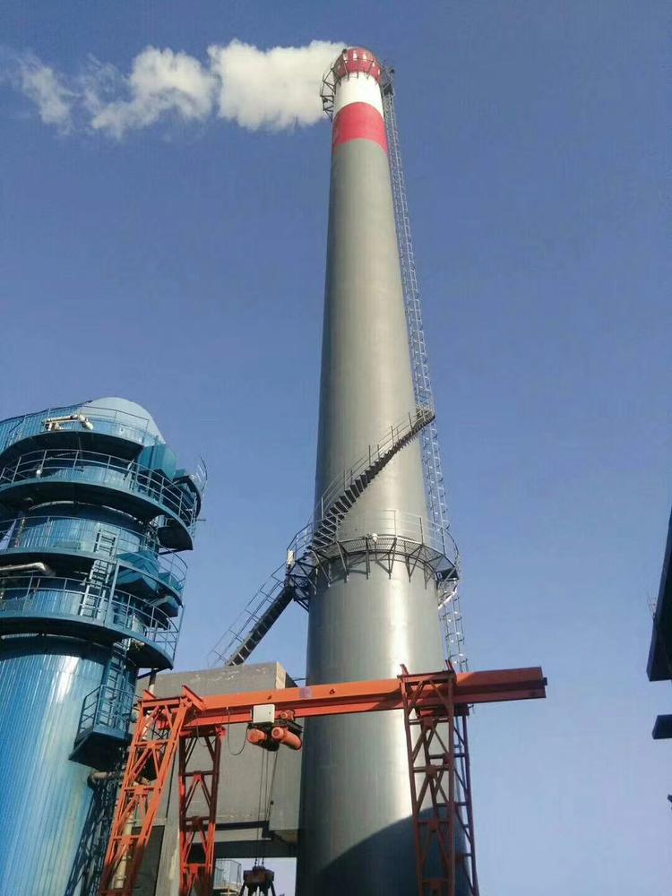 绵阳30米钢烟囱吊装