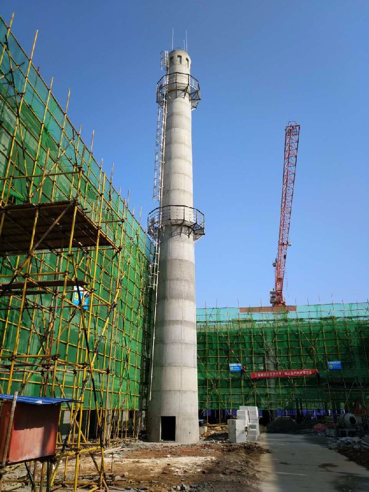 绵阳180米烟筒滑模新建
